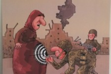 نمایشگاه آثار فخرالدین دوست محمد کاریکاتوریست بین المللی در اسلام آبادغرب برگزار شد+عکس