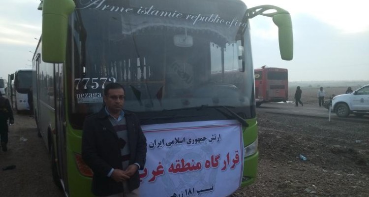 اعزام یگان اتوبوس تیپ181 زرهی ارتش به مرز مهران جهت تردد زائرین اربعین حسینی