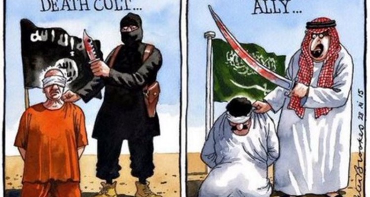  کاریکاتور/ رفتار داعش گونه و آل سعود 