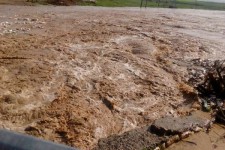 طغیان رودخانه در بخش حمیل/مسیر ارتباطی روستای گردنگاه قوچمی باز شد