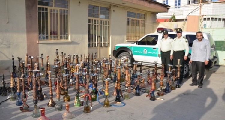 برچیده شدن بساط قهوه خانه ها و قلیان سراهای غیرمجاز اسلام آباد غرب 