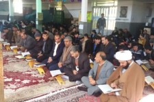 برگزاری مراسم محفل انس با قرآن  در محل مسجد امام رضا (ع) شهر حمیل+عکس