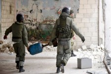 خنثی سازی مین های حلب توسط روس ها‎