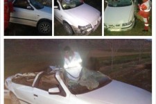 واژگونی سمند در جاده کرمانشاه-اسلام آبادغرب+عکس