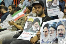 همایش بزرگ حامیان سید ابراهیم رئیسی و قالیباف در کرمانشاه/ "آخر هفته روحانی رفته" + فیلم و عکس