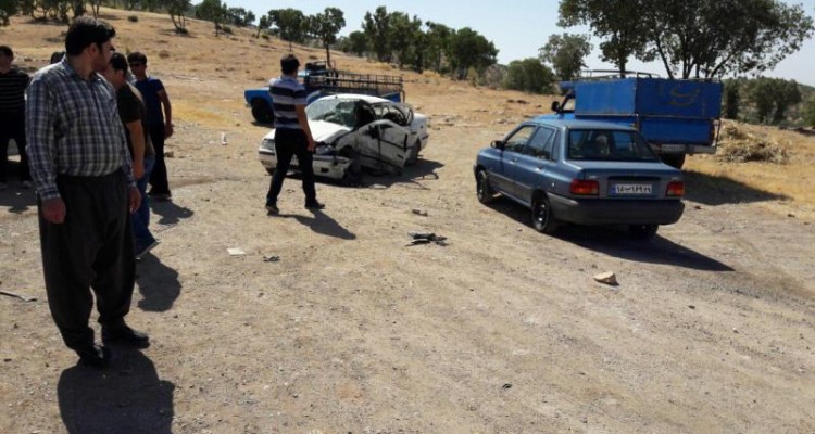 حادثه رانندگی در اسلام آبادغرب ۵ کشته و مصدوم برجای گذاشت + تصاویر