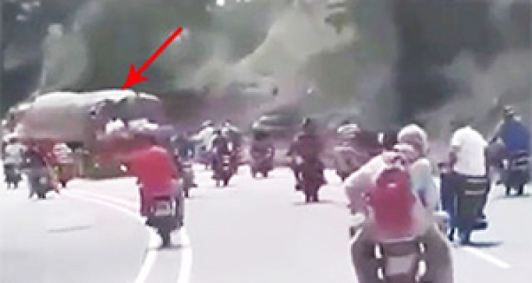 سرقت بار شکر یک کامیون به سبک فیلم‌های هالیوودی + فیلم 