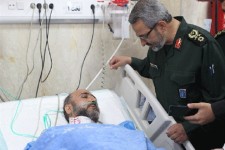 عیادت سردار غیب پرور از روحانی حادثه ایستگاه متروی شهرری