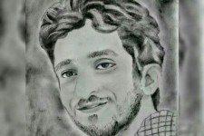 دانش آموز اسلام آبادی با ذغال اثر هنری آفرید