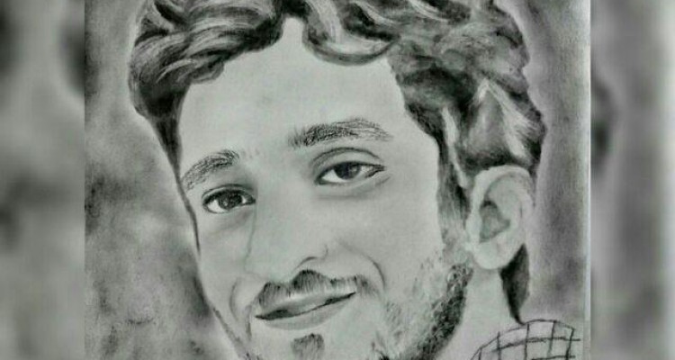 دانش آموز اسلام آبادی با ذغال اثر هنری آفرید