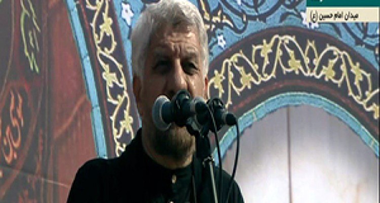 نوای معروف حاج صادق آهنگران در مراسم تشییع پیکر شهید حججی + فیلم 