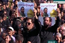 استقبال گسترده مردم در مراسم تشییع شهید حججی در نجف آباد + فیلم 