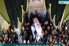پیکر شهید محسن حججی به خاک سپرده شد + فیلم 