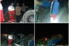 واژگونی یک دستگاه سایپا در محور حمیل به شاهبداغ + تصاویر