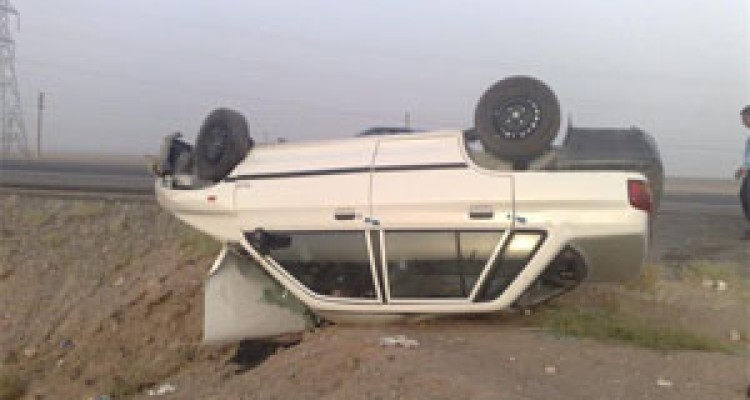 چپ کردن وحشتناک پراید پس از تعقیب و گریز با پلیس در اتوبان آزادگان + فیلم 