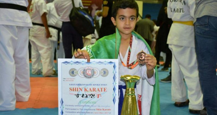کسب مدال برنز مسابقات بين المللي شين كاراته توسط نونهال اسلام آبادي+عکس