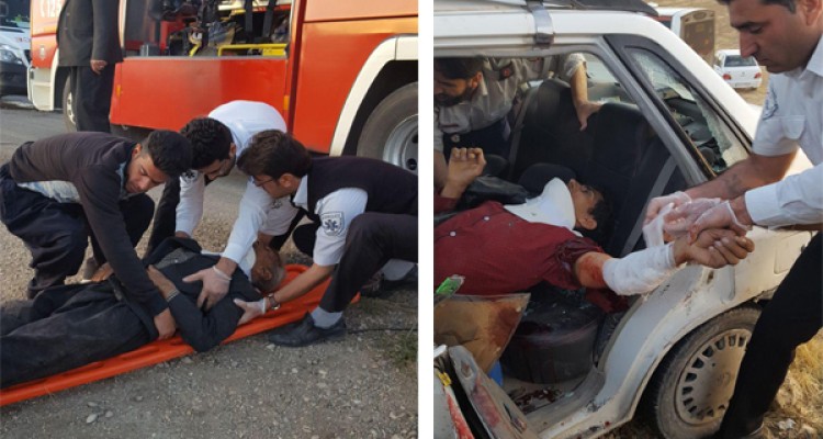 حادثه رانندگی در محور حمیل به اسلام آبادغرب 5کشته و مصدوم برجای گذاشت+تصاویر