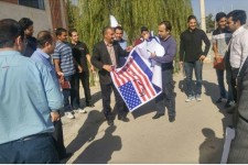 انزجار دانشگاهیان دانشگاه آزاد اسلامی اسلام آبادغرب از تصمیم رئیس جمهوری آمریکا