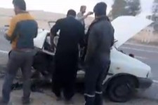 پراید بار دیگر در یک تصادف نصف شد! + فیلم 