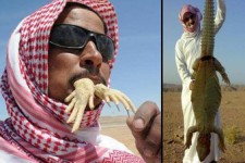 دستگیری مرد سعودی پس از شکار و ذبح ۱۲۰ مارمولک عظیم‌الجثه! +فیلم 