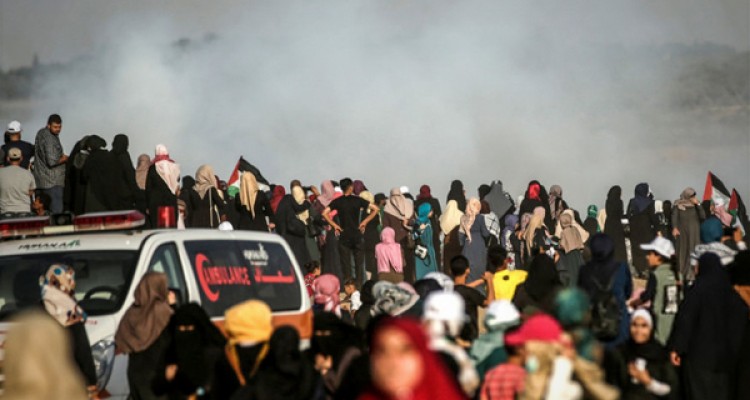 زنان فلسطینی در راهپیمایی بازگشت/ تصاویر