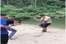 مرگ دردناک یک مرد حین ضبط موزیک ویدئو + فیلم 