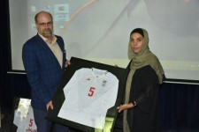 مراسم تجلیل ازخانم گل فوتسال آسیا در اسلام آبادغرب+عکس