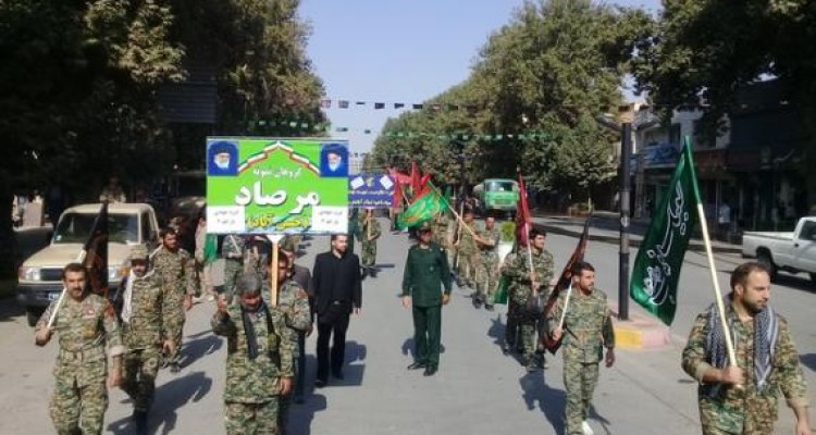 برگزاری رژه پیاده و خودرویی اقتدار عاشورایی بسیج در اسلام آبادغرب+تصاویر