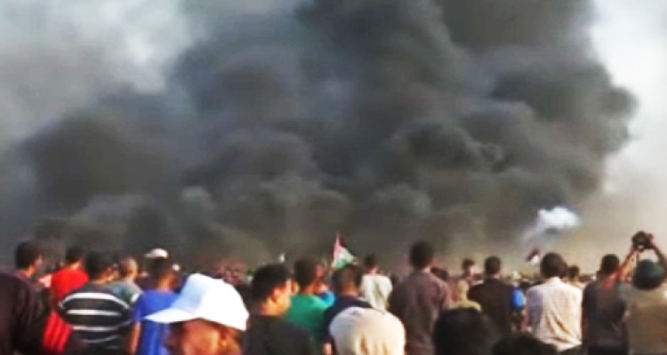 شهادت 7 فلسطینی بر اثر تجاوز اشغالگران به راهپیمایی «بازگشت» + فیلم 