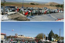 حضور پرشور زوار اربعین در موج بازگشت در موکب خادمان راه بهشت بخش حمیل