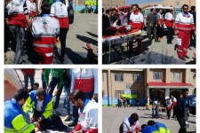 اجرای مانور پناه گیری و خروج ایمن در مدارس اسلام آبادغرب+تصاویر