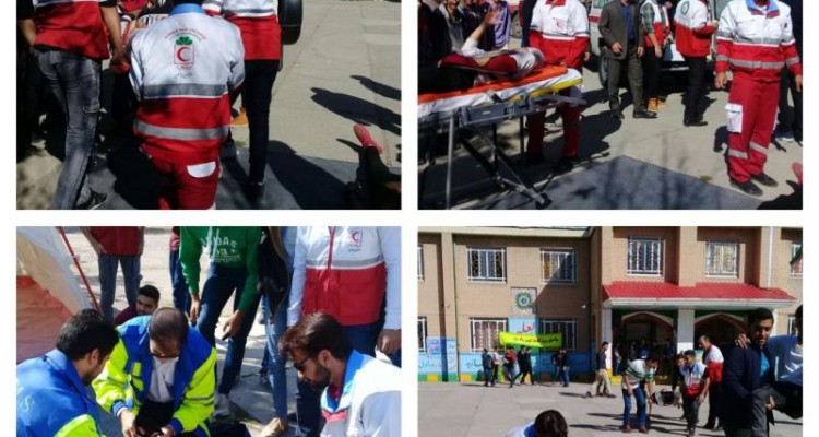 اجرای مانور پناه گیری و خروج ایمن در مدارس اسلام آبادغرب+تصاویر