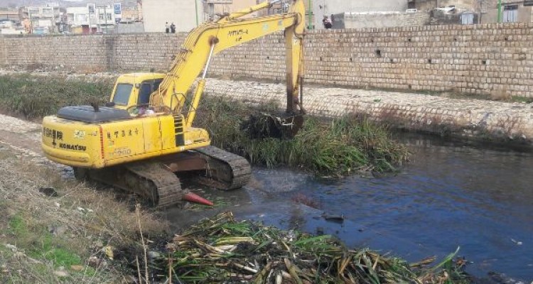 لایروبی بیش از۶۰ درصد رودخانه راوند اسلام آبادغرب+تصاویر