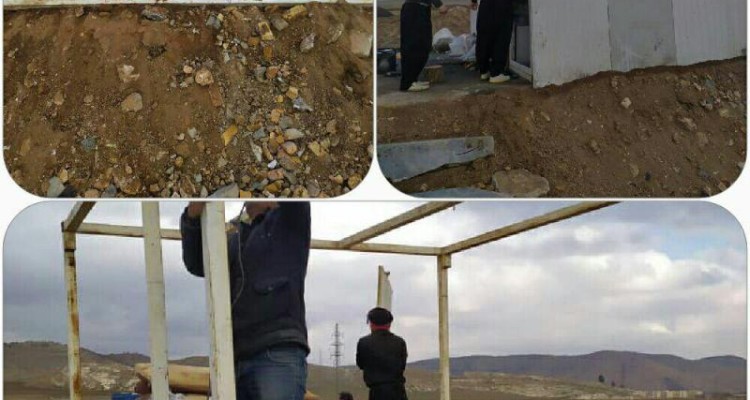 قلع بنای یک مورد مستحدثات غیرمجاز در اراضی ڪشاورزی شهرستان اسلام آبادغرب 