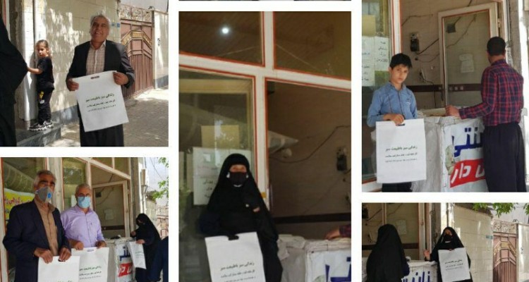 توزیع کیسه های پارچه ای در بین مردم توسط موسسات مردم نهاد اسلام آبادغرب