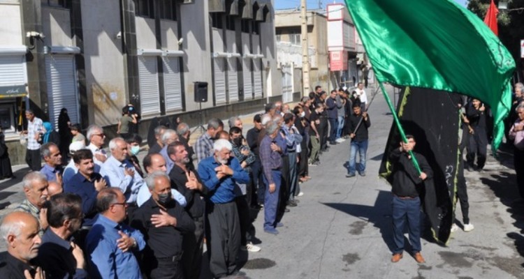 مراسم عزاداری اربعین حسینی در اسلام آبادغرب+فیلم و عکس