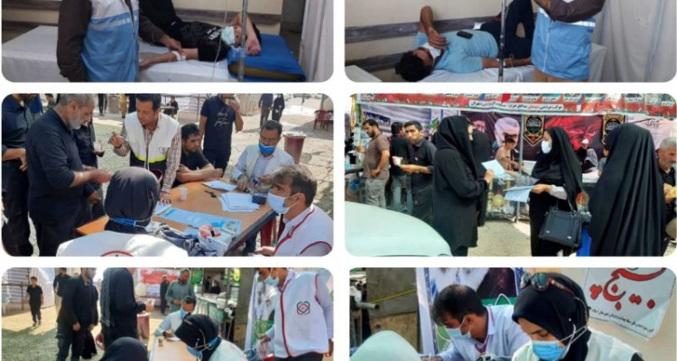 ارائه خدمات بهداشتی به زوار اربعین در موکب های اسلام آبادغرب