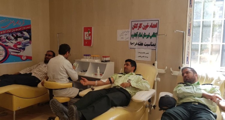 اهداءخون کارکنان انتظامی شهرستان اسلام آبادغرب+عکس