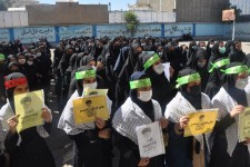 دانش‌آموزان اسلام آبادی به پویش «لبیک یا خامنه‌ای» پیوستند