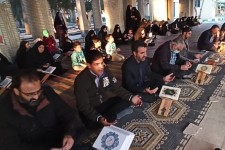 محفل انس با قرآن و قرائت زیارت عاشورا در جوار شهدای اسلام‌آبادغرب+تصاویر