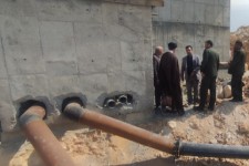 بازدید مسئولین شهرستان اسلام‌آبادغرب از روند اجرای پروژه "مجتمع آبرسانی تراب"