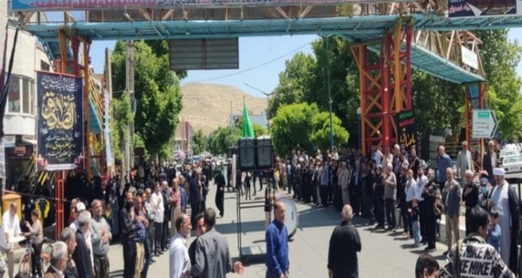 مراسم عزاداری شهادت امام جعفر صادق(ع) در اسلام‌آبادغرب