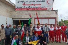 اسکان و خدمت رسانی نجاتگران‌ پایگاه مرصاد جمعیت هلال احمر