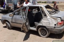 ۴ مصدوم به علت واژگونی خودروی پراید در محور اسلام آبادغرب به کرمانشاه