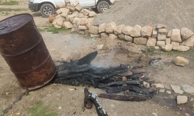 انهدام کارگاه تولید زغال غیرمجاز در روستای چشمه‌کبود منصوری