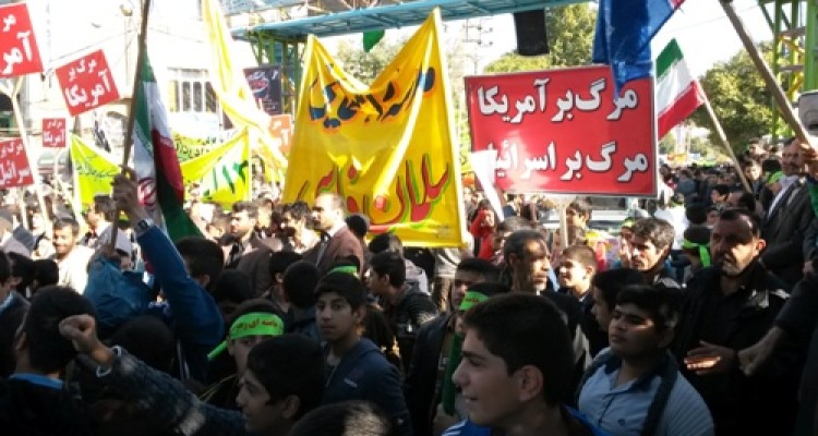 فریاد مرگ بر آمریکا در راهپیمایی 13 آبان اسلام آبادغرب طنین انداز شد