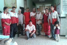 ارائه خدمات اسکان و امداد و نجات توسط جمعیت هلال احمر اسلام آباد غرب به زائران شهدای بازی دراز 