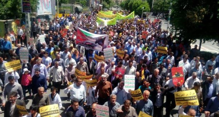 حضور باشکوه مردم اسلام آبادغرب در راهپیمایی روز قدس+تصاویر