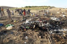 آتش سوزی در محل اسکان عشایر اسلام آبادغرب +تصاویر