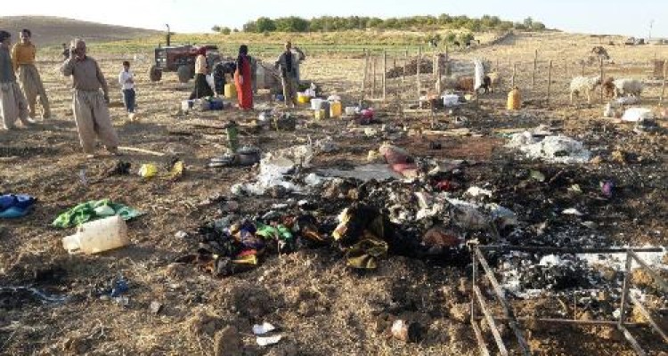 آتش سوزی در محل اسکان عشایر اسلام آبادغرب +تصاویر